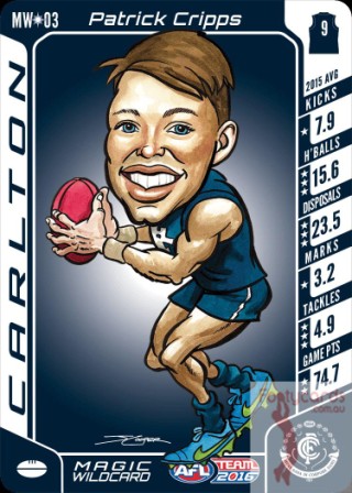 2016 AFL Teamcoach Magic Wildcard MW-03 Patrick Cripps