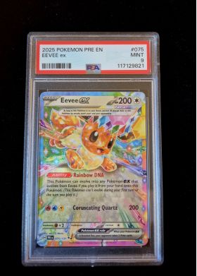 2025 Pokemon PSA 9 SV Prismatic Evolutions #075 Eevee EX
